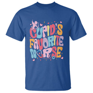 Valentine's Day T Shirt Retro Groovy Cupids Favorite Nurse TS09 Royal Blue Printyourwear