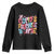 Valentine's Day Youth Sweatshirt Retro Groovy Cupids Favorite Nurse TS09 Black Print Your Wear