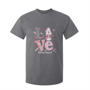 Valentine's Day T Shirt For Kid LOVE Nurse Squad Cute Gnome TS09 Charcoal Print Your Wear