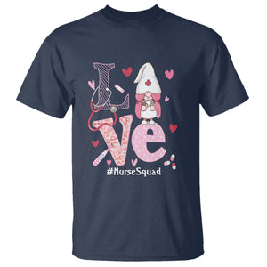 Valentine's Day T Shirt LOVE Nurse Squad Cute Gnome TS09 Navy Printyourwear