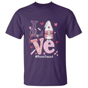 Valentine's Day T Shirt LOVE Nurse Squad Cute Gnome TS09 Purple Printyourwear