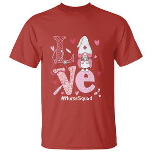 Valentine's Day T Shirt LOVE Nurse Squad Cute Gnome TS09 Red Printyourwear