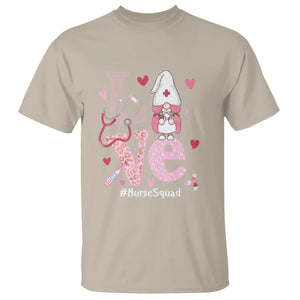 Valentine's Day T Shirt LOVE Nurse Squad Cute Gnome TS09 Sand Printyourwear