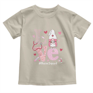 Valentine's Day Toddler T Shirt LOVE Nurse Squad Cute Gnome TS09 Sand Print Your Wear