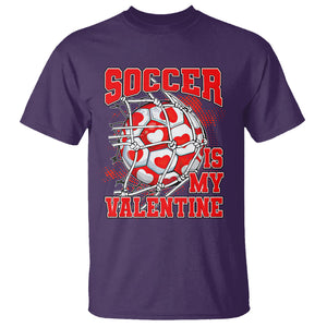 Valentine's Day T Shirt Soccer Is My Valentine Funny Sport TS09 Purple Printyourwear