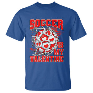 Valentine's Day T Shirt Soccer Is My Valentine Funny Sport TS09 Royal Blue Printyourwear