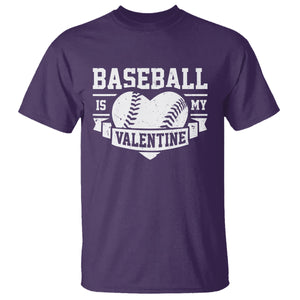 Valentine's Day T Shirt Baseball Is My Valentine Funny Sport TS09 Purple Printyourwear