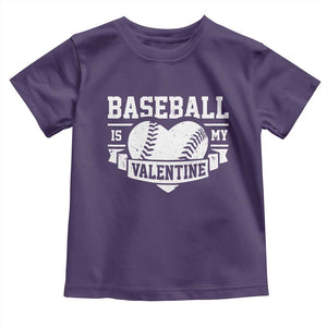 Valentine's Day Toddler T Shirt Baseball Is My Valentine Funny Sport TS09 Purple Print Your Wear