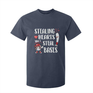 Valentine's Day T Shirt For Kid Stealing Hearts Like I Steal Bases Funny Baseball TS09 Navy Print Your Wear