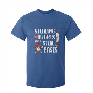 Valentine's Day T Shirt For Kid Stealing Hearts Like I Steal Bases Funny Baseball TS09 Royal Blue Print Your Wear