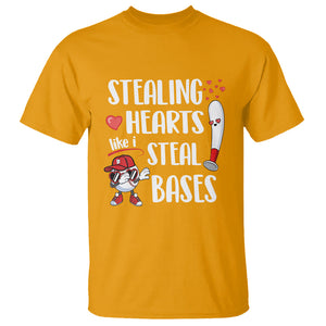 Valentine's Day T Shirt Stealing Hearts Like I Steal Bases Funny Baseball TS09 Gold Printyourwear