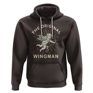 Valentine's Day Hoodie The Original Wingman Vintage Cupid Aesthestic TS09 Dark Chocolate Printyourwear