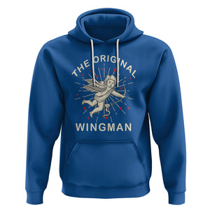 Valentine's Day Hoodie The Original Wingman Vintage Cupid Aesthestic TS09 Royal Blue Printyourwear