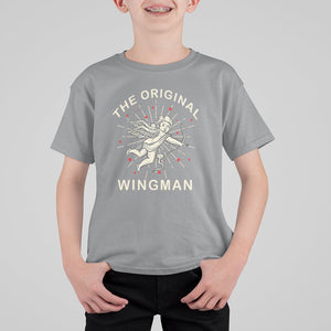 Valentine's Day T Shirt For Kid The Original Wingman Vintage Cupid Aesthestic TS09 Sport Gray Printyourwear