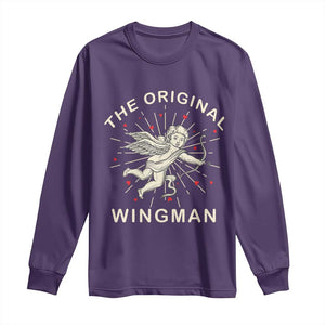 Valentine's Day Long Sleeve Shirt The Original Wingman Vintage Cupid Aesthestic TS09 Purple Print Your Wear