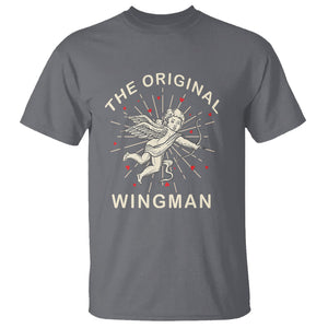 Valentine's Day T Shirt The Original Wingman Vintage Cupid Aesthestic TS09 Charcoal Printyourwear