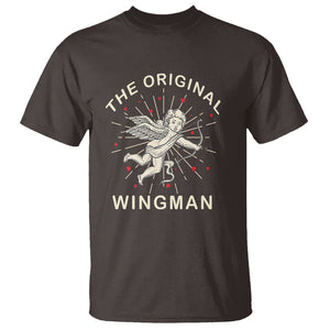 Valentine's Day T Shirt The Original Wingman Vintage Cupid Aesthestic TS09 Dark Chocolate Printyourwear