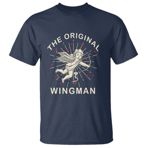 Valentine's Day T Shirt The Original Wingman Vintage Cupid Aesthestic TS09 Navy Printyourwear