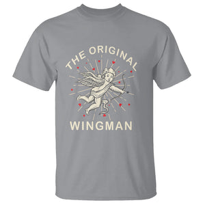 Valentine's Day T Shirt The Original Wingman Vintage Cupid Aesthestic TS09 Sport Gray Printyourwear