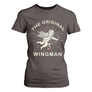 Valentine's Day T Shirt For Women The Original Wingman Vintage Cupid Aesthestic TS09 Dark Chocolate Print Your Wear