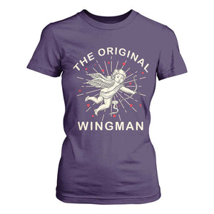 Valentine's Day T Shirt For Women The Original Wingman Vintage Cupid Aesthestic TS09 Purple Print Your Wear