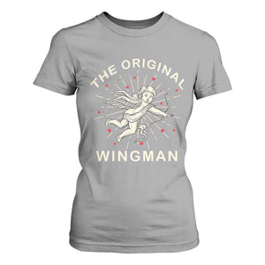 Valentine's Day T Shirt For Women The Original Wingman Vintage Cupid Aesthestic TS09 Sport Gray Print Your Wear