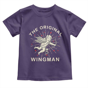 Valentine's Day Toddler T Shirt The Original Wingman Vintage Cupid Aesthestic TS09 Purple Print Your Wear