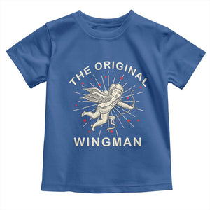 Valentine's Day Toddler T Shirt The Original Wingman Vintage Cupid Aesthestic TS09 Royal Blue Print Your Wear