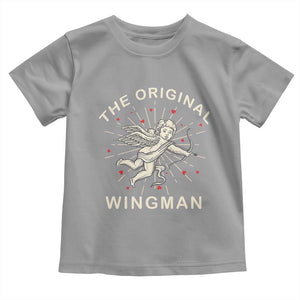 Valentine's Day Toddler T Shirt The Original Wingman Vintage Cupid Aesthestic TS09 Sport Gray Print Your Wear