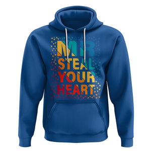 Valentine's Day Hoodie Mr Steal Your Heart Funny Rainbow Heart TS09 Royal Blue Printyourwear