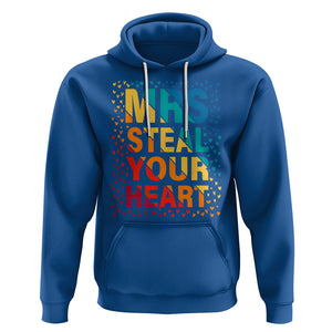 Valentine's Day Hoodie Mrs Steal Your Heart Funny Rainbow Heart TS09 Royal Blue Printyourwear