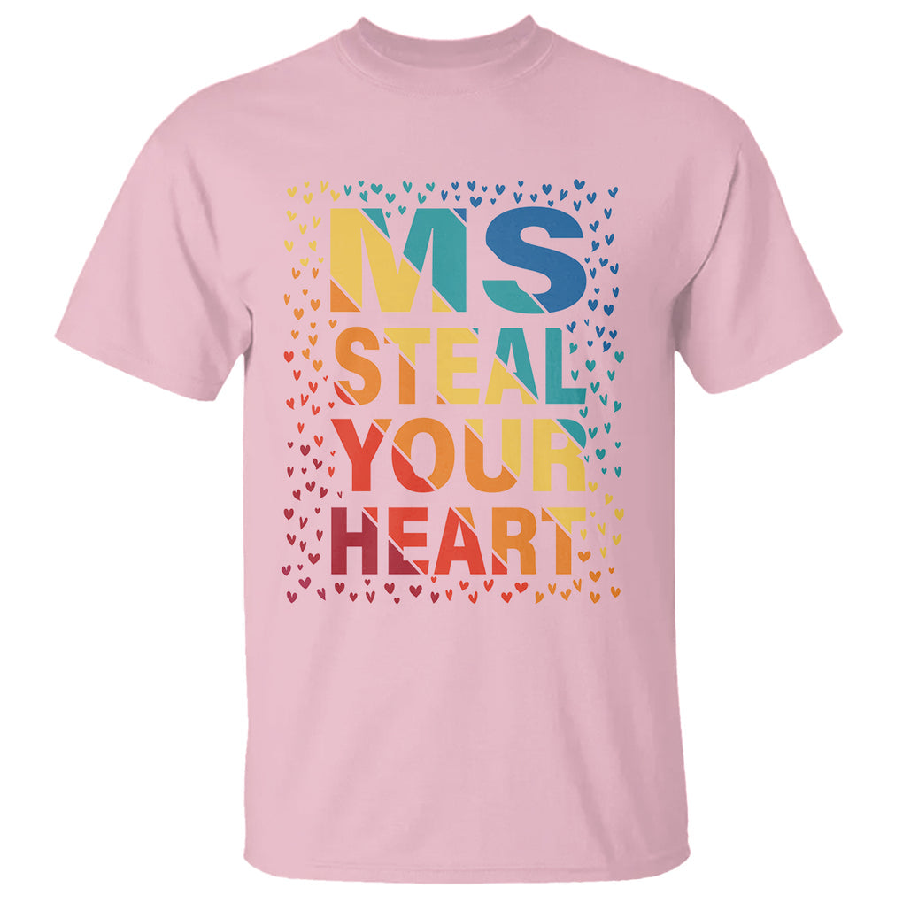 Valentine's Day T Shirt Ms Steal Your Heart Funny Rainbow Heart TS09 