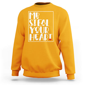 Valentine's Day Sweatshirt Mr Steal Your Heart Funny Heart TS09 Gold Printyourwear