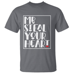 Valentine's Day T Shirt Mr Steal Your Heart Funny Heart TS09 Charcoal Printyourwear