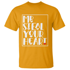 Valentine's Day T Shirt Mr Steal Your Heart Funny Heart TS09 Gold Printyourwear