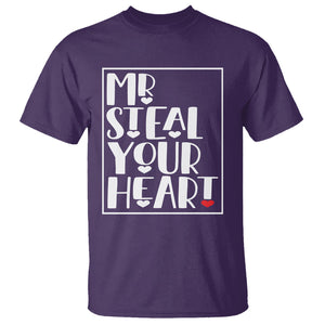 Valentine's Day T Shirt Mr Steal Your Heart Funny Heart TS09 Purple Printyourwear