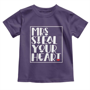 Valentine's Day Toddler T Shirt Mrs Steal Your Heart Funny Heart TS09 Purple Print Your Wear