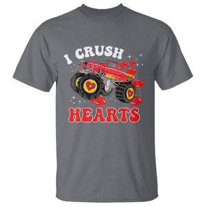 Valentine's Day T Shirt I Crush Hearts Monster Truck TS09 Charcoal Printyourwear