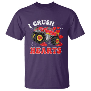 Valentine's Day T Shirt I Crush Hearts Monster Truck TS09 Purple Printyourwear