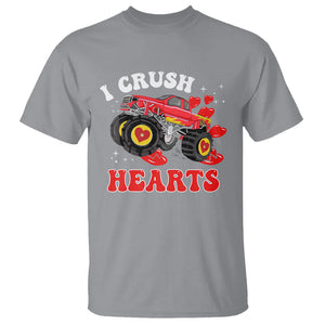 Valentine's Day T Shirt I Crush Hearts Monster Truck TS09 Sport Gray Printyourwear