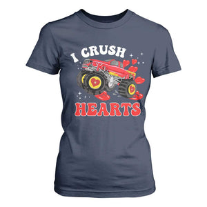 Valentine's Day T Shirt For Women I Crush Hearts Monster Truck TS09 Navy Print Your Wear