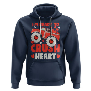 Valentine's Day Hoodie I Ready To Crush Hearts Monster Truck TS09 Navy Printyourwear