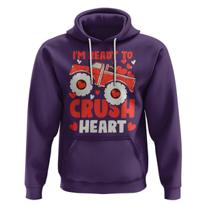 Valentine's Day Hoodie I Ready To Crush Hearts Monster Truck TS09 Purple Printyourwear