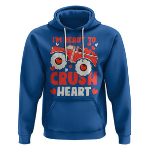 Valentine's Day Hoodie I Ready To Crush Hearts Monster Truck TS09 Royal Blue Printyourwear