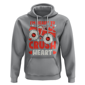 Valentine's Day Hoodie I Ready To Crush Hearts Monster Truck TS09 Sport Gray Printyourwear