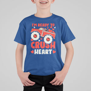 Valentine's Day T Shirt For Kid I Ready To Crush Hearts Monster Truck TS09 Royal Blue Printyourwear