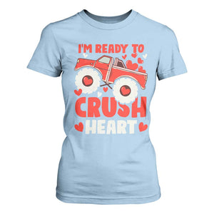 Valentine's Day T Shirt For Women I Ready To Crush Hearts Monster Truck TS09 Light Blue Print Your Wear