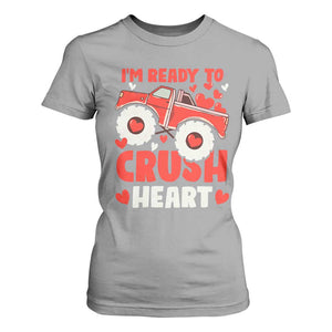 Valentine's Day T Shirt For Women I Ready To Crush Hearts Monster Truck TS09 Sport Gray Print Your Wear