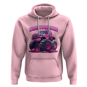 Valentine's Day Hoodie Tractor Heartbreaker Monster Truck Funny TS09 Light Pink Printyourwear