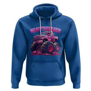 Valentine's Day Hoodie Tractor Heartbreaker Monster Truck Funny TS09 Royal Blue Printyourwear